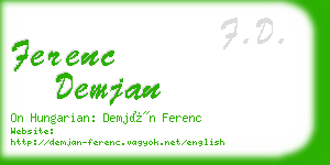 ferenc demjan business card
